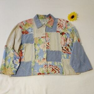 TANTRUMS. Floral Patchwork Jacket